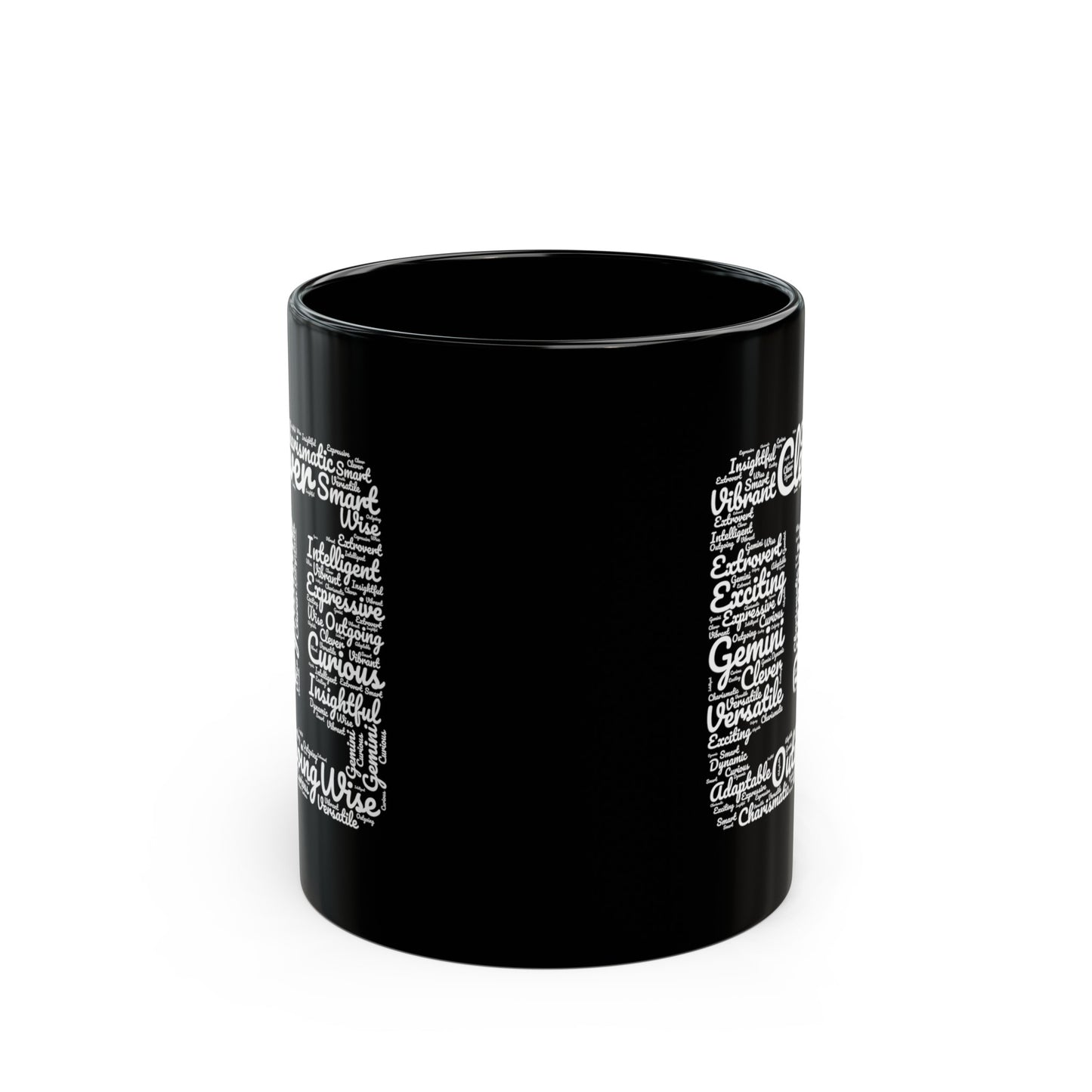 Gemini Zodiac Sign White Black Mug (11oz, 15oz)