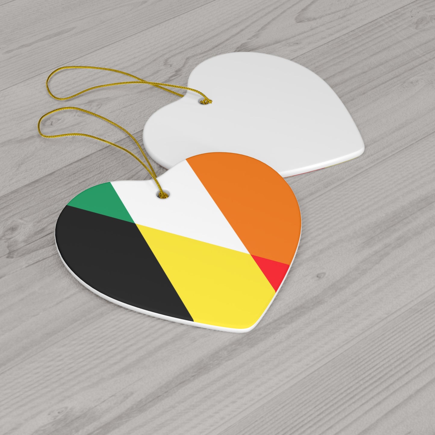 German Irish Flag Half Germany Ireland Ceramic Ornament | Christmas Tree Ornaments