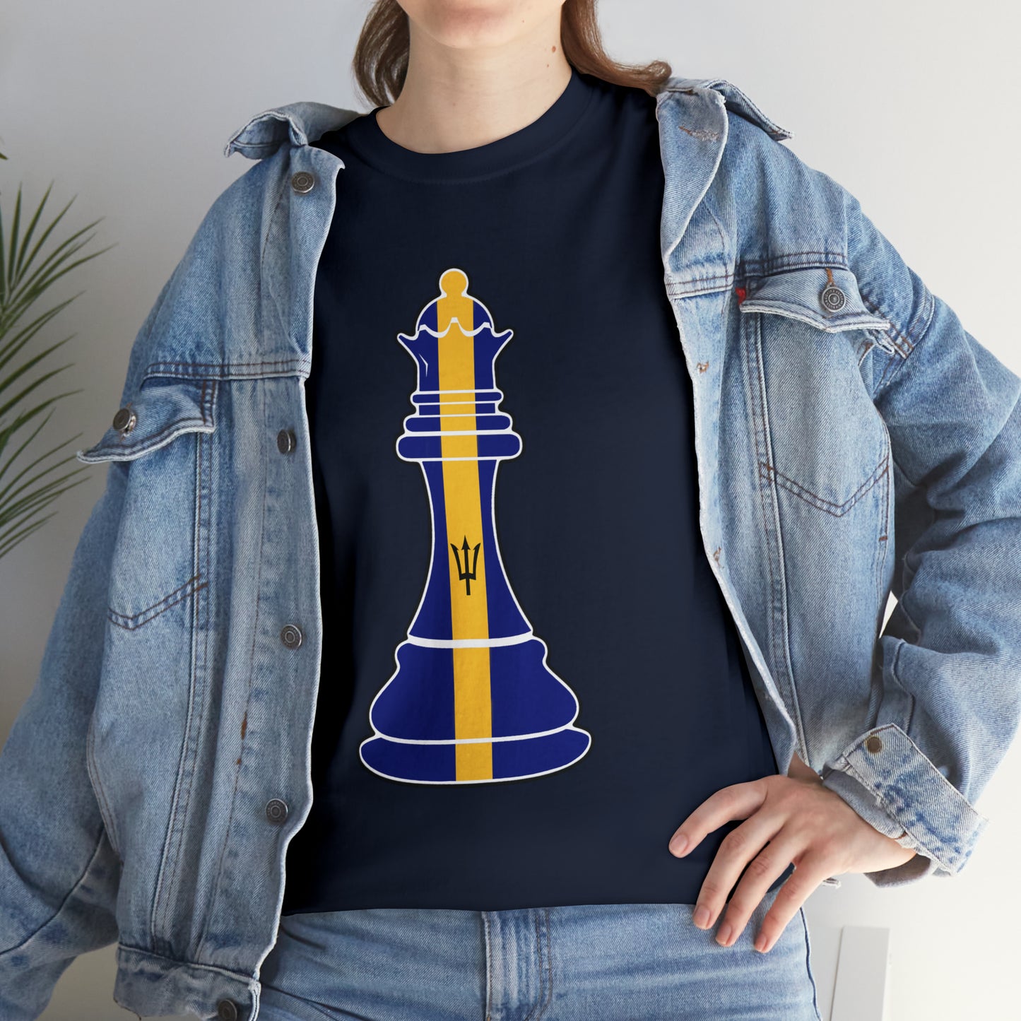 Bajan Queen Flag Chess Piece Barbados T-Shirt | Unisex Tee Shirt