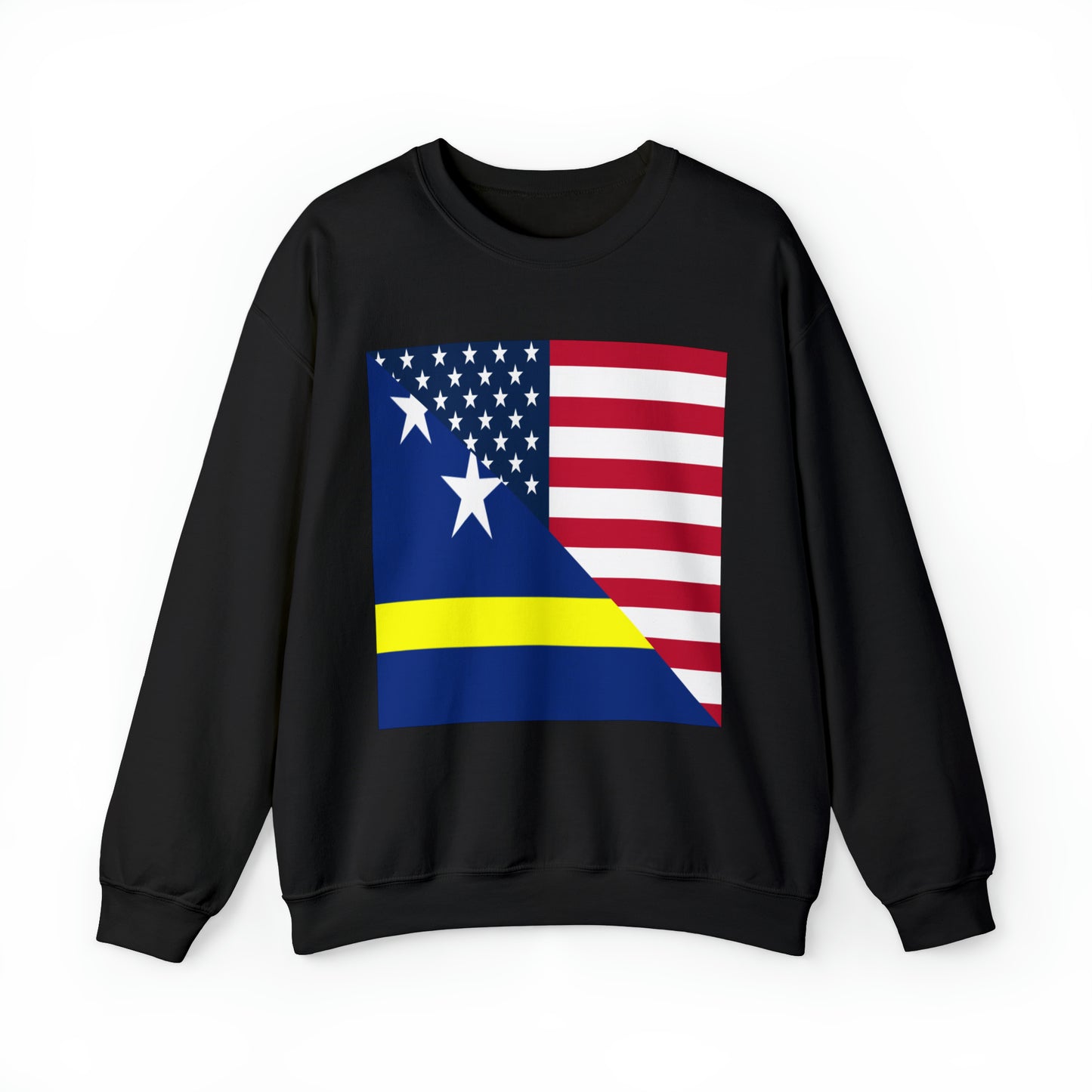 Curacao American Flag Half Curacaoan USA Unisex Sweatshirt