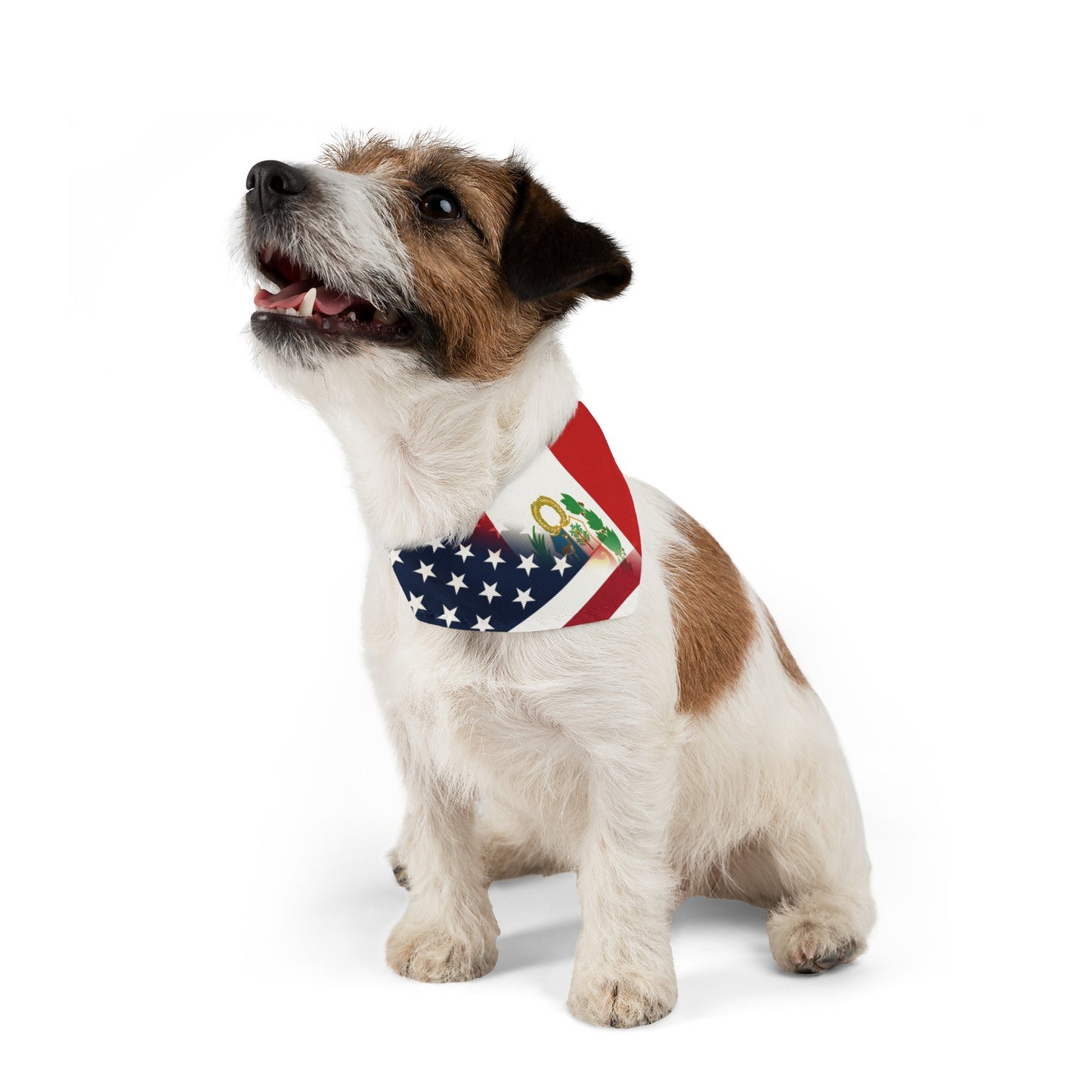 Peru America Flag Pet Bandana Collar | USA Peruvian Dog Cat Animal