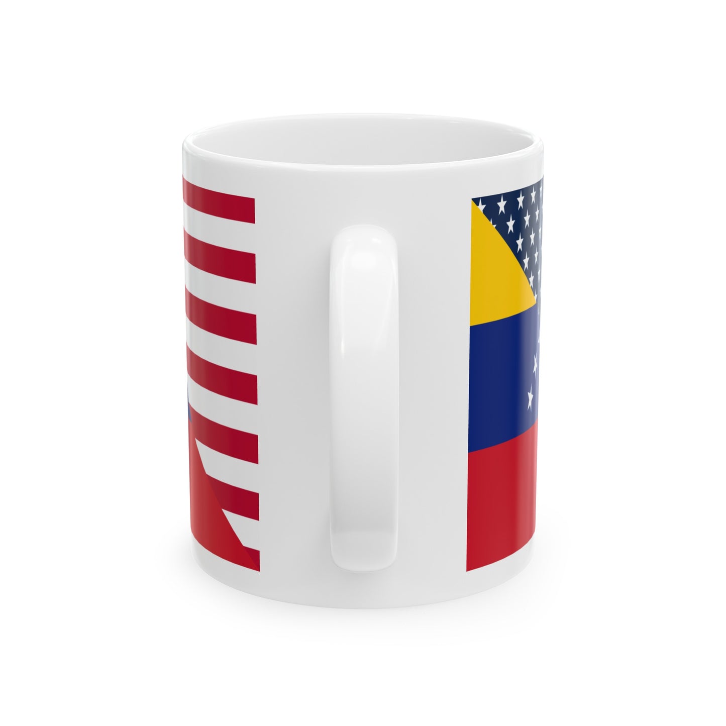 Venezuela American Flag Half Venezuelan USA Ceramic Mug 11oz, 15oz Cup