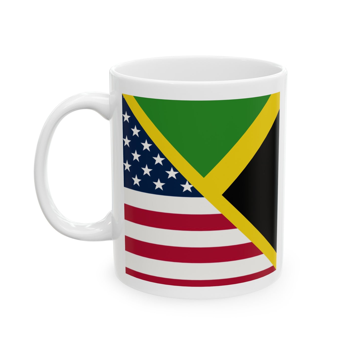 Jamaican American Flag | Jamaica United States Ceramic Mug 11oz, 15oz Cup