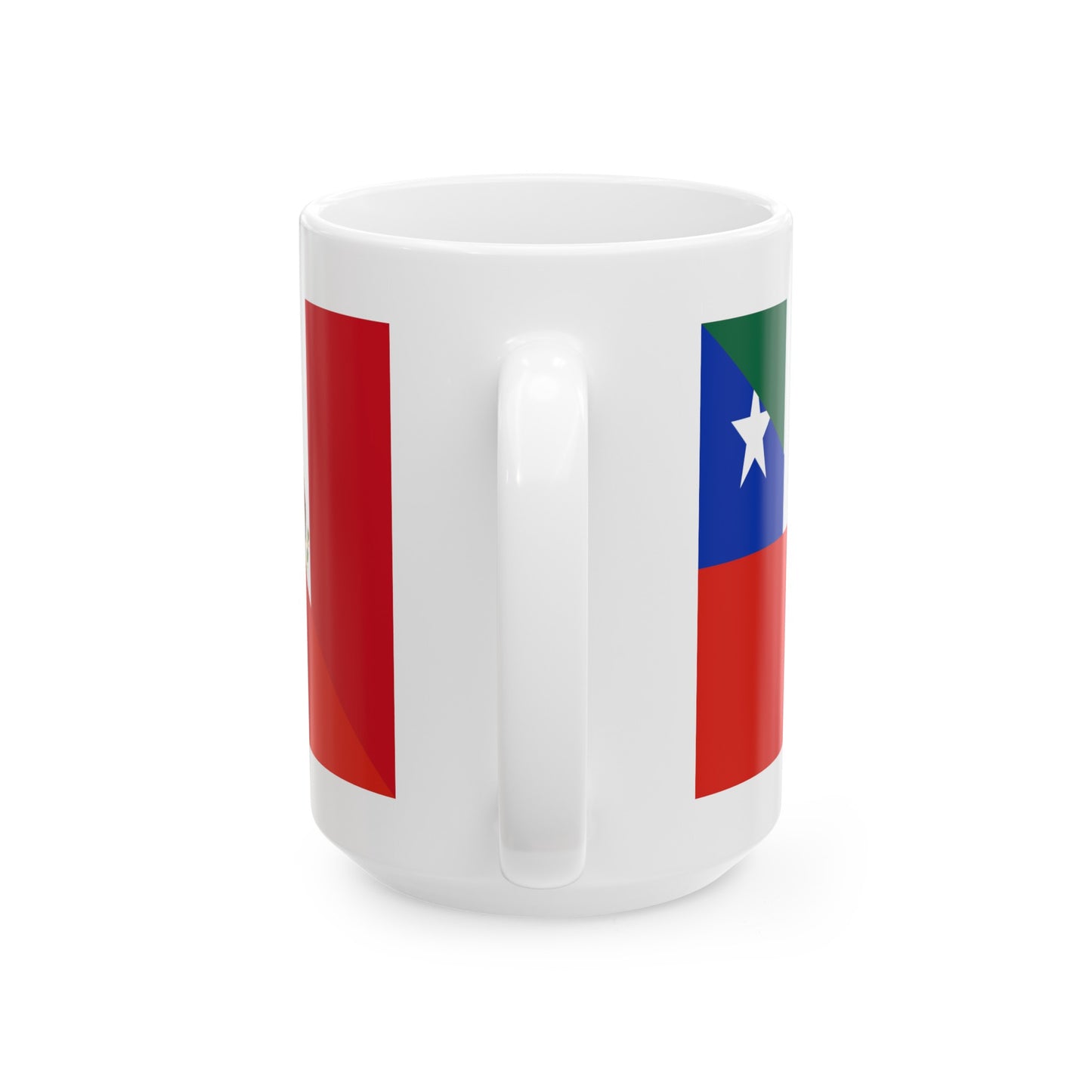 Mexican Texan Flag Half Mexico Texas Ceramic Mug 11oz, 15oz Cup