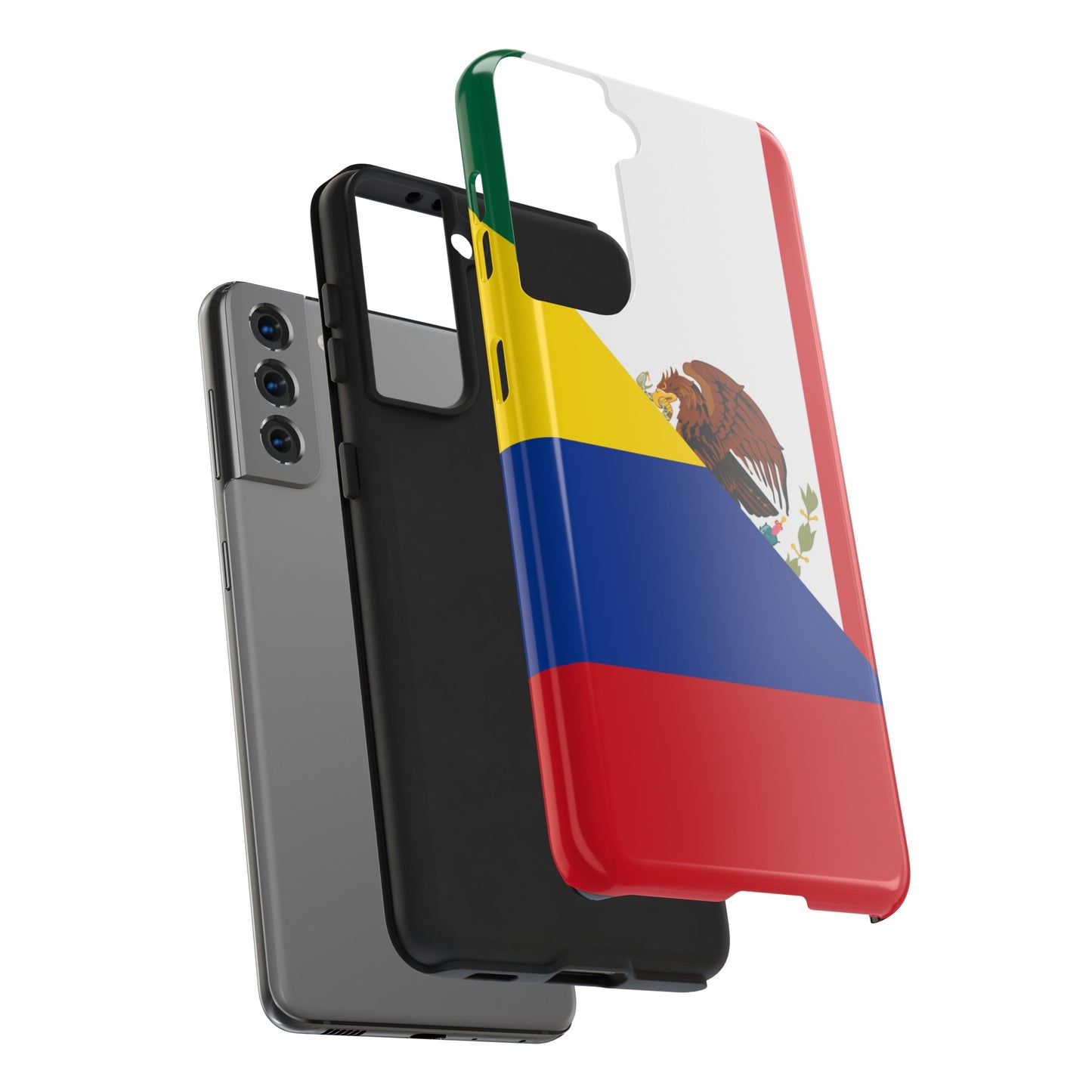 Mexican Colombian Flag Half Mexico Colombia Tough Phone Cases