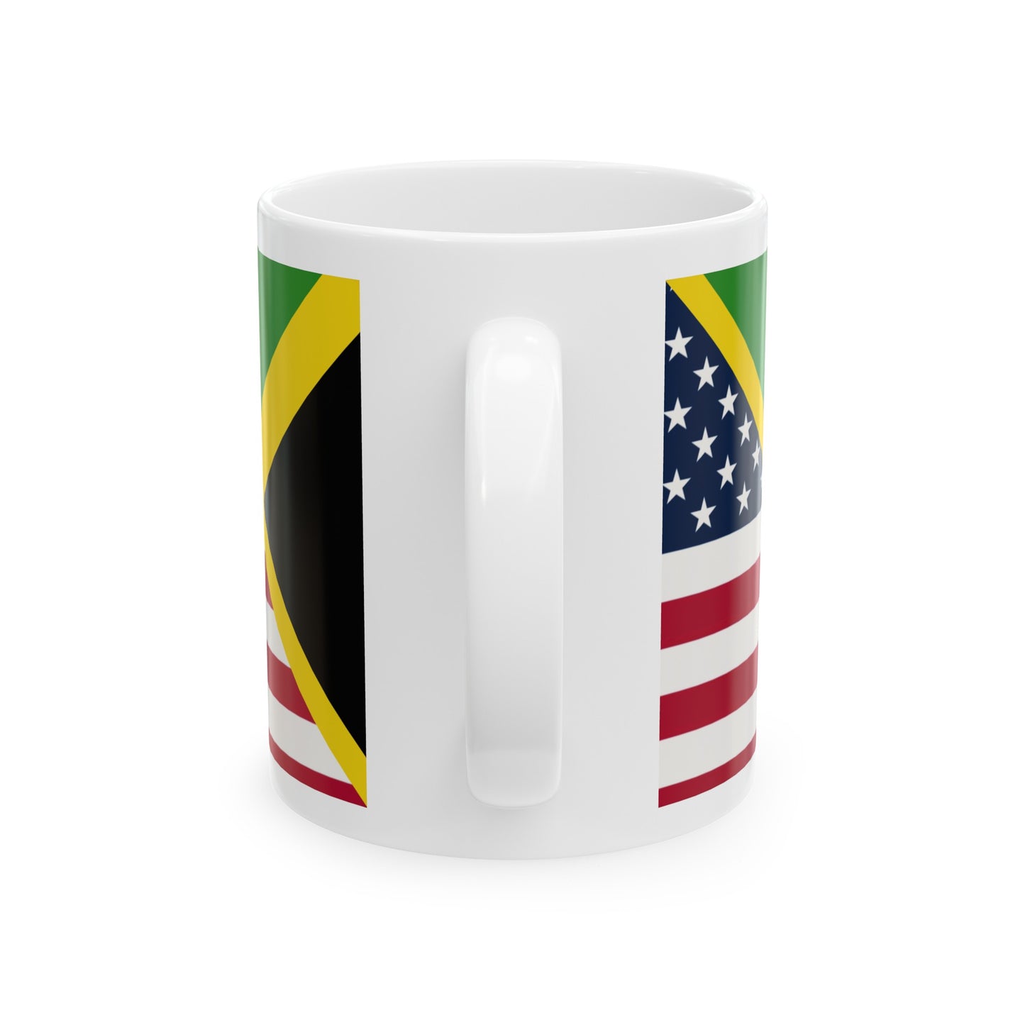 Jamaican American Flag | Jamaica United States Ceramic Mug 11oz, 15oz Cup