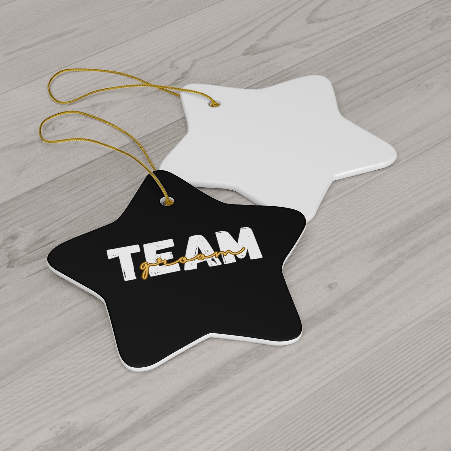 Team Groom Squad Bridal Shower Bachelor Wedding Gift Ceramic Ornament | Christmas Tree Ornaments