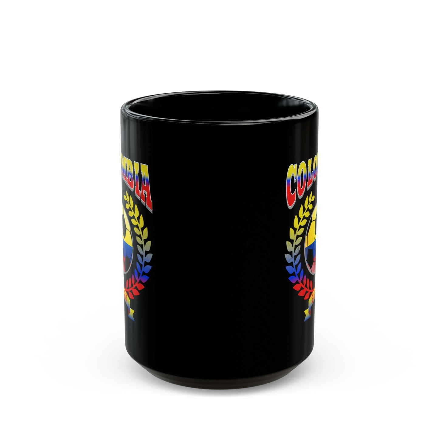 Colombia 2024 Soccer Football Championship Games Colombian Team Black Mug (11oz, 15oz)