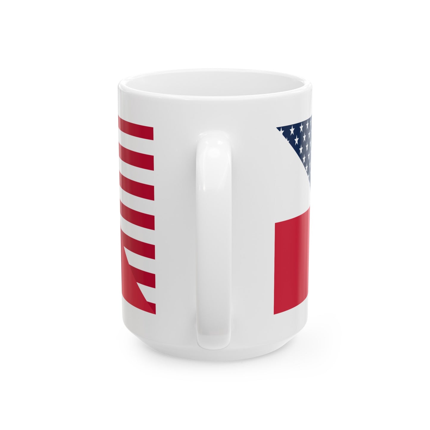 Polish American Flag Half Poland USA Ceramic Mug 11oz, 15oz Cup