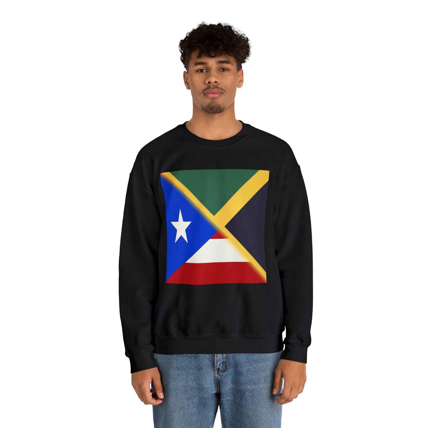 Jamaica Puerto Rico Flag | Jamaican PR Flag Unisex Sweatshirt