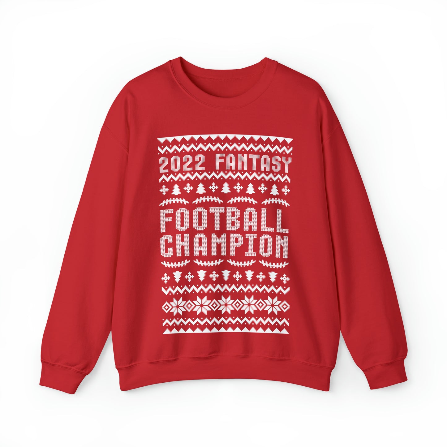 2022 Fantasy Football Champion Ugly Holiday Christmas Champ Unisex Sweatshirt