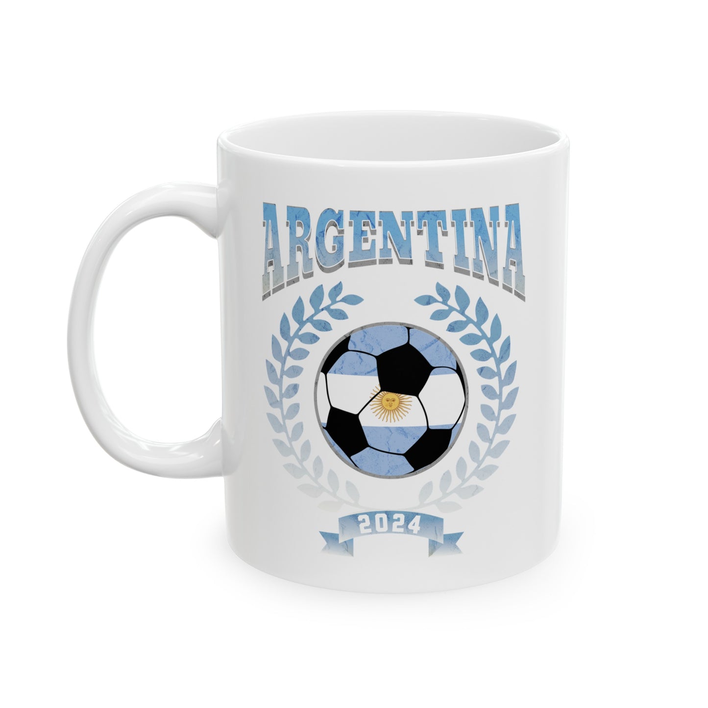 Argentina 2024 Soccer Football Championship Games Argentinian Team Ceramic Mug 11oz, 15oz Cup