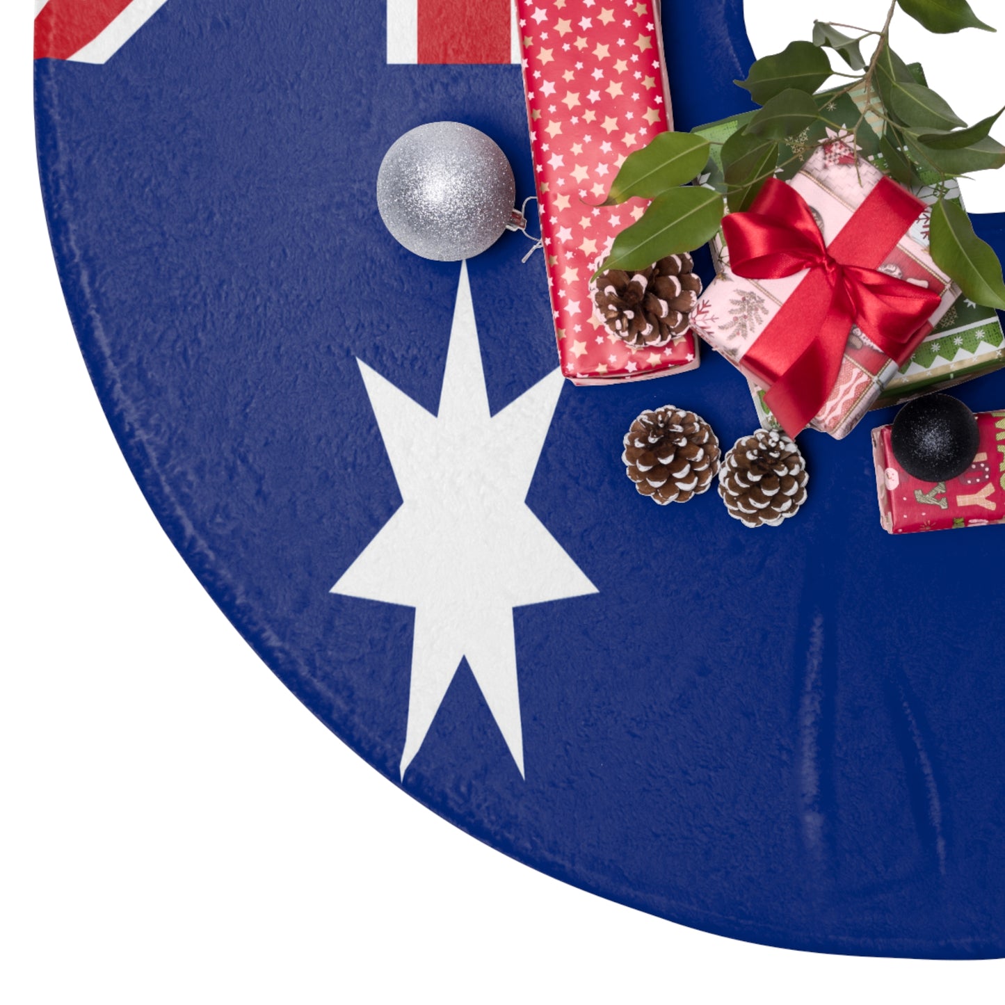 Australian American Flag Australia USA Christmas Tree Skirt