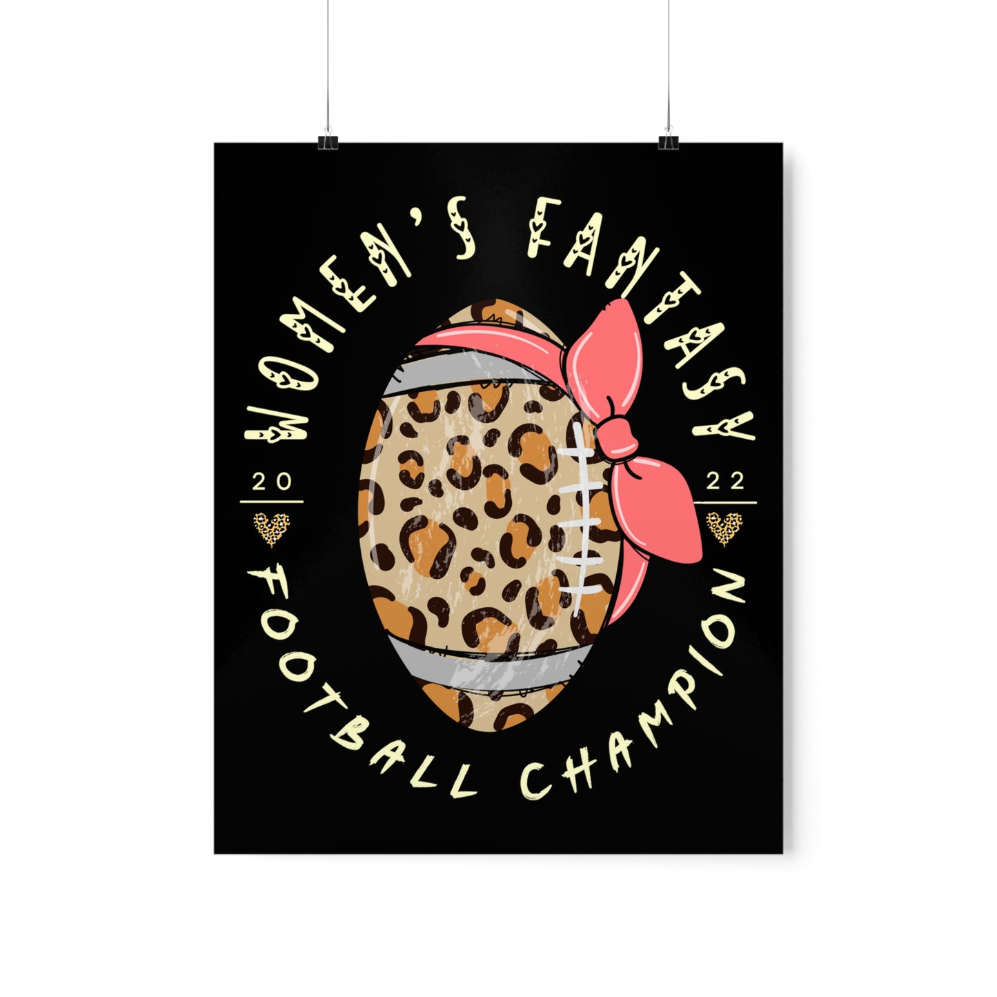 2022 Womens Fantasy Football Champion Sports Game Premium Matte Poster