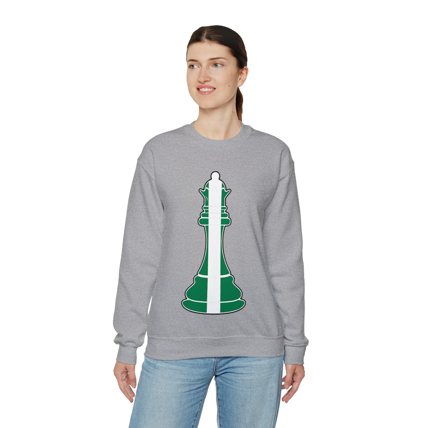 Nigerian Queen Flag Chess Piece Nigeria Unisex Sweatshirt