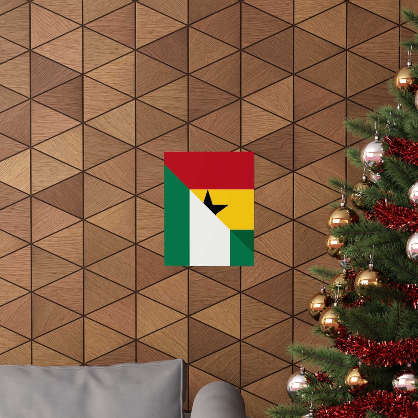 Nigerian Ghanaian Flag Nigeria Ghana Naija Premium Matte Poster