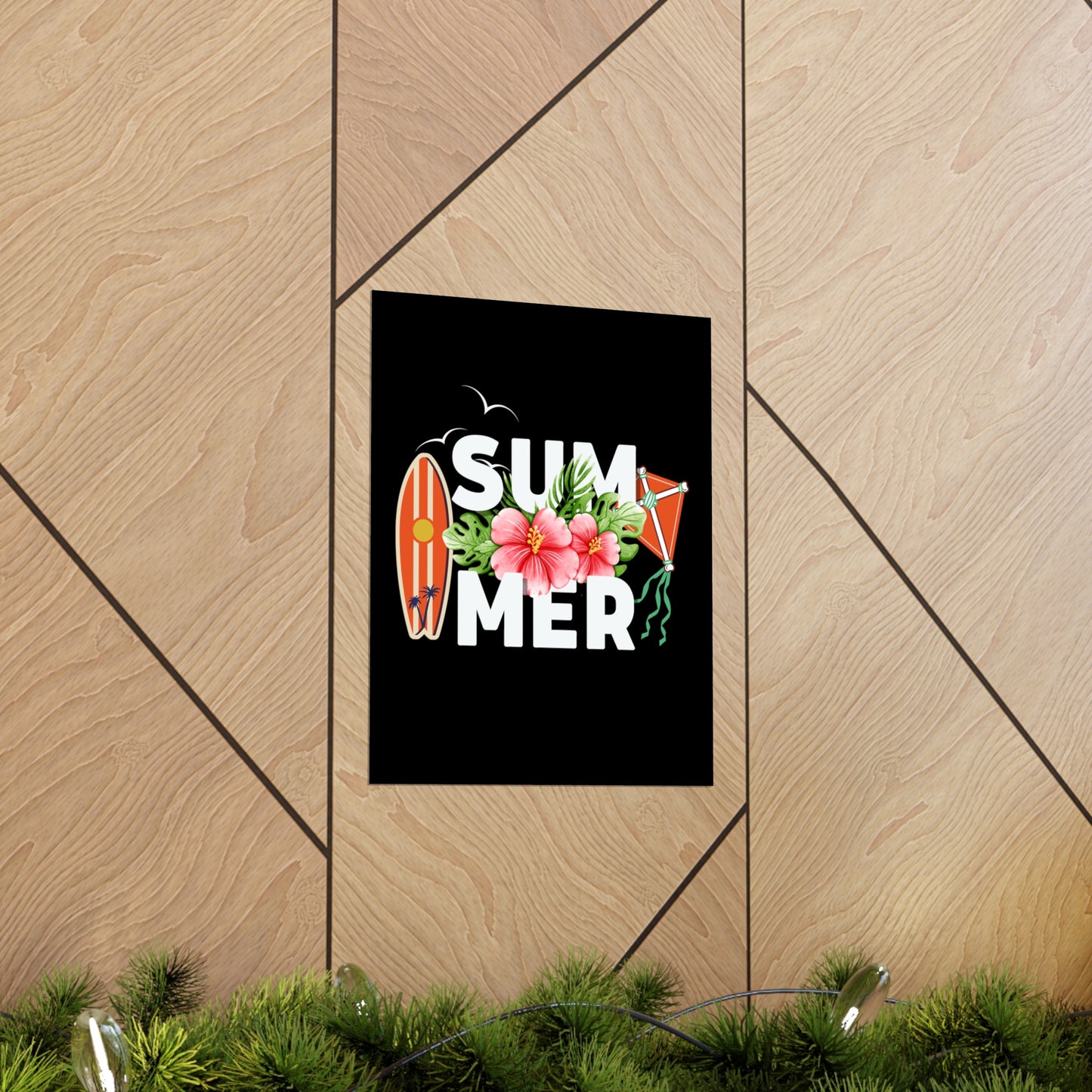 Summer Surfboard and Kite 2 Premium Matte Poster