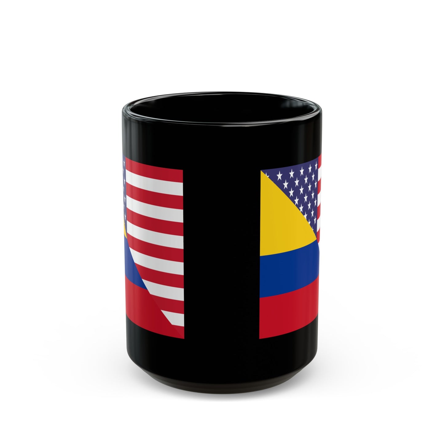 Colombian American Flag Colombia USA Black Mug (11oz, 15oz)