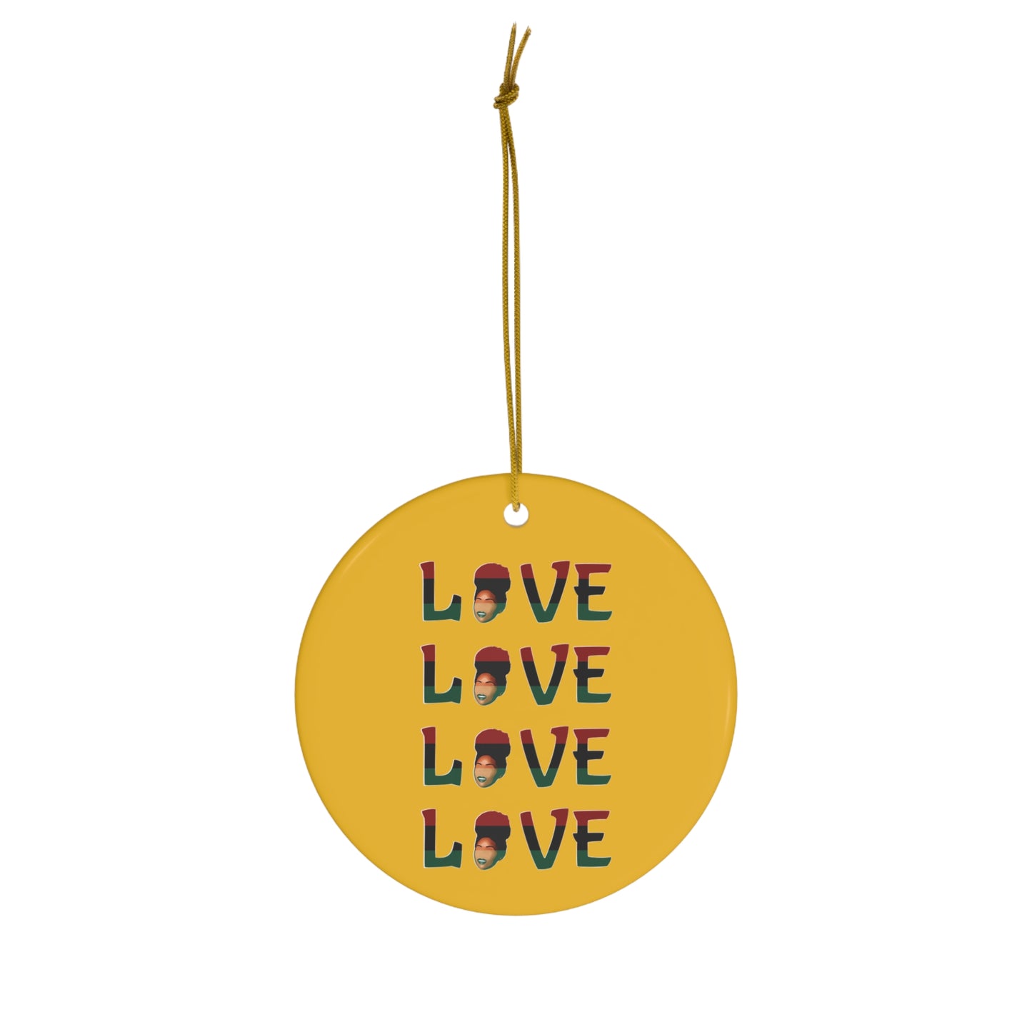 Black Love | Black Joy Ceramic Ornament | Christmas Tree Ornaments