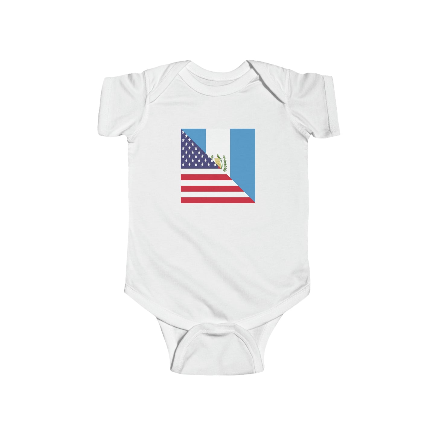 Guatemalan American Flag Baby Bodysuit | Unisex Guatemala USA Newborn Boy Girl