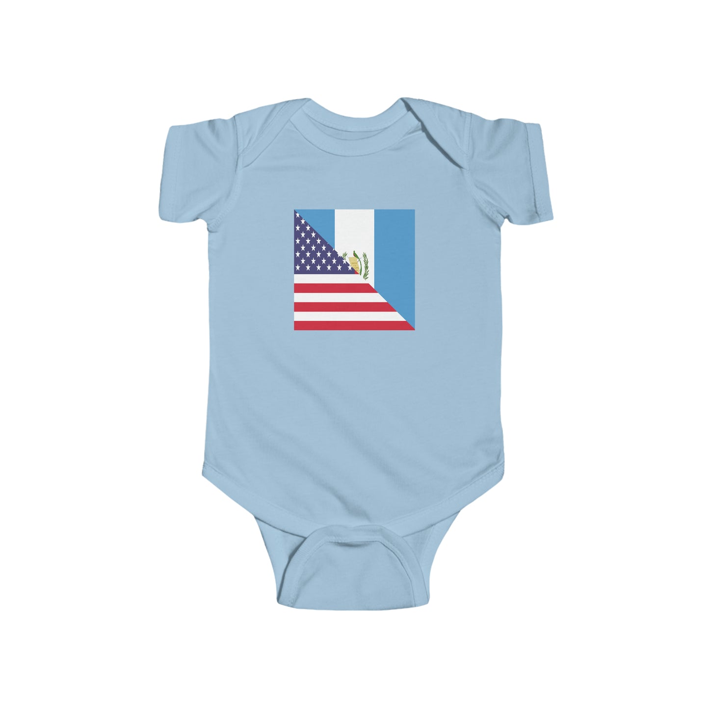 Guatemalan American Flag Baby Bodysuit | Unisex Guatemala USA Newborn Boy Girl