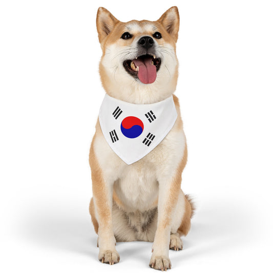 South Korea Flag Pet Bandana Collar | South Korean Dog Cat Animal