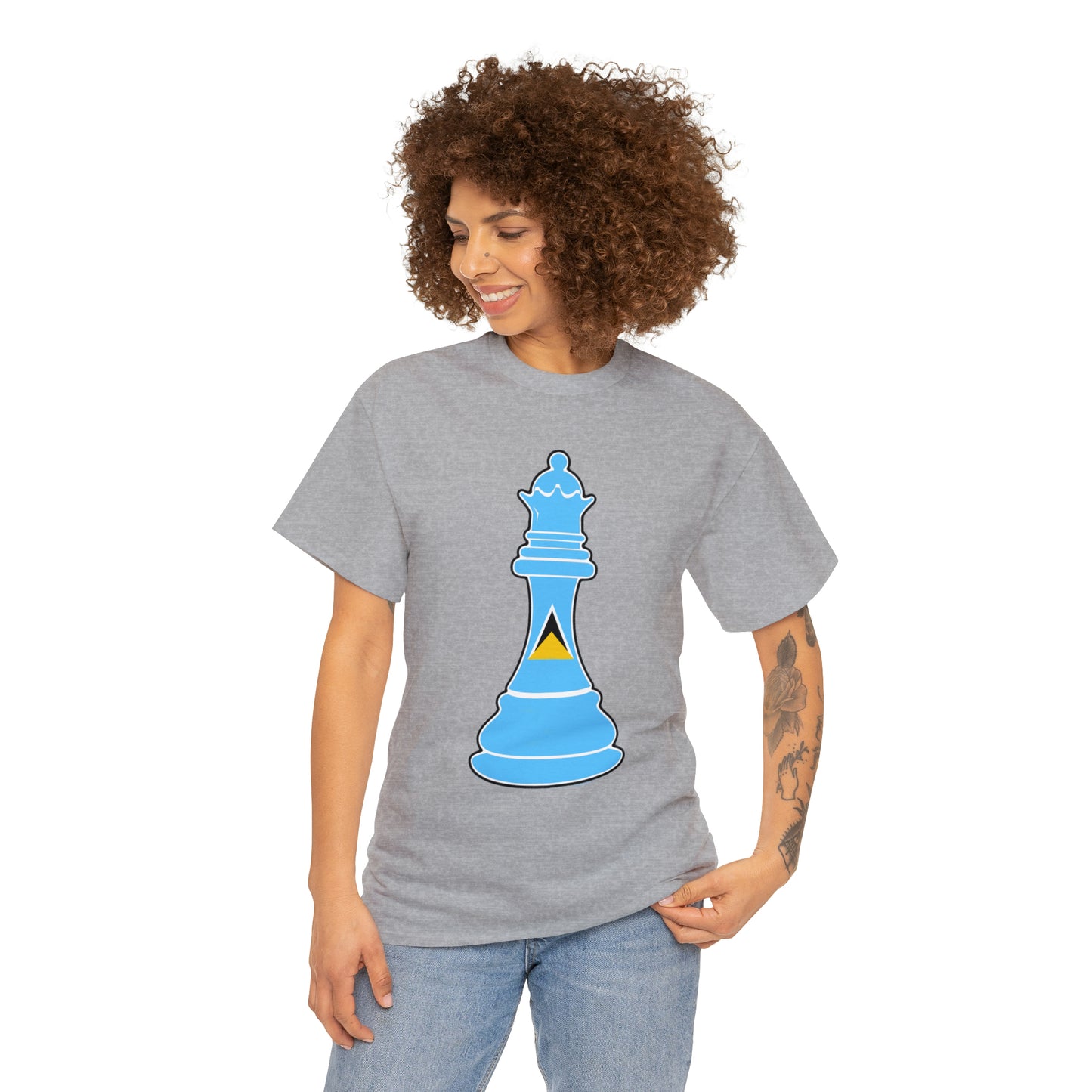 St Lucian Queen Flag Chess Piece St Lucia T-Shirt | Unisex Tee Shirt