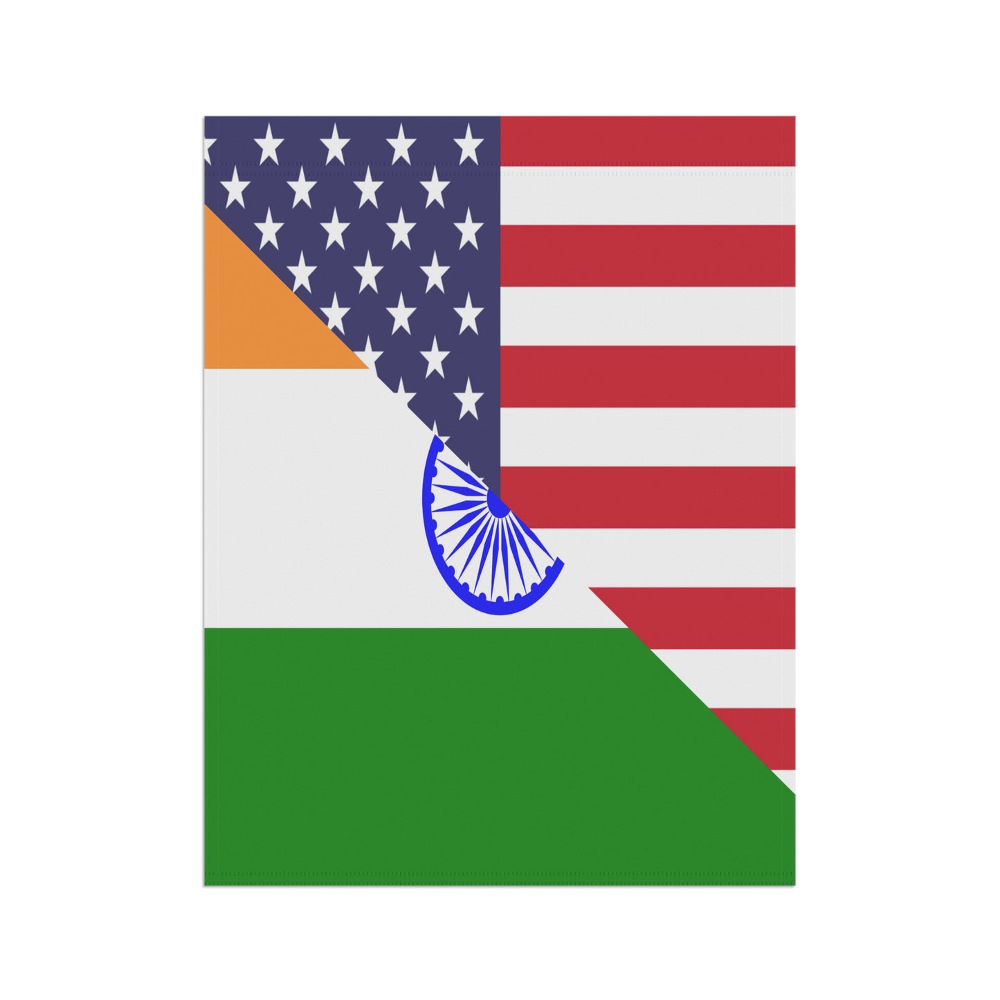 Indian American Flag India USA Garden & House Banner