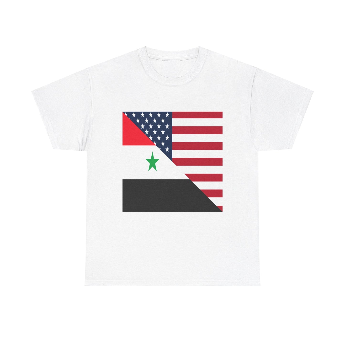 Syrian American Flag Half Syria USA T-Shirt | Unisex Tee Shirt