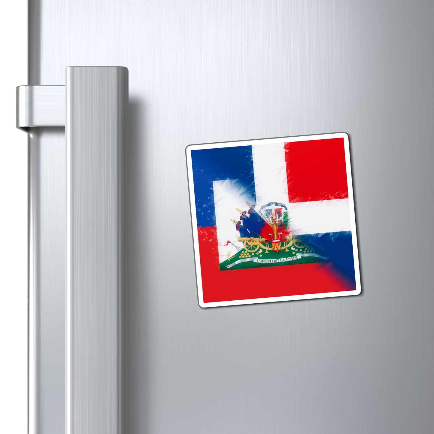 Haiti Dominican Republic Flag | Hispaniola DR Half Haitian Dominican Flag Magnet