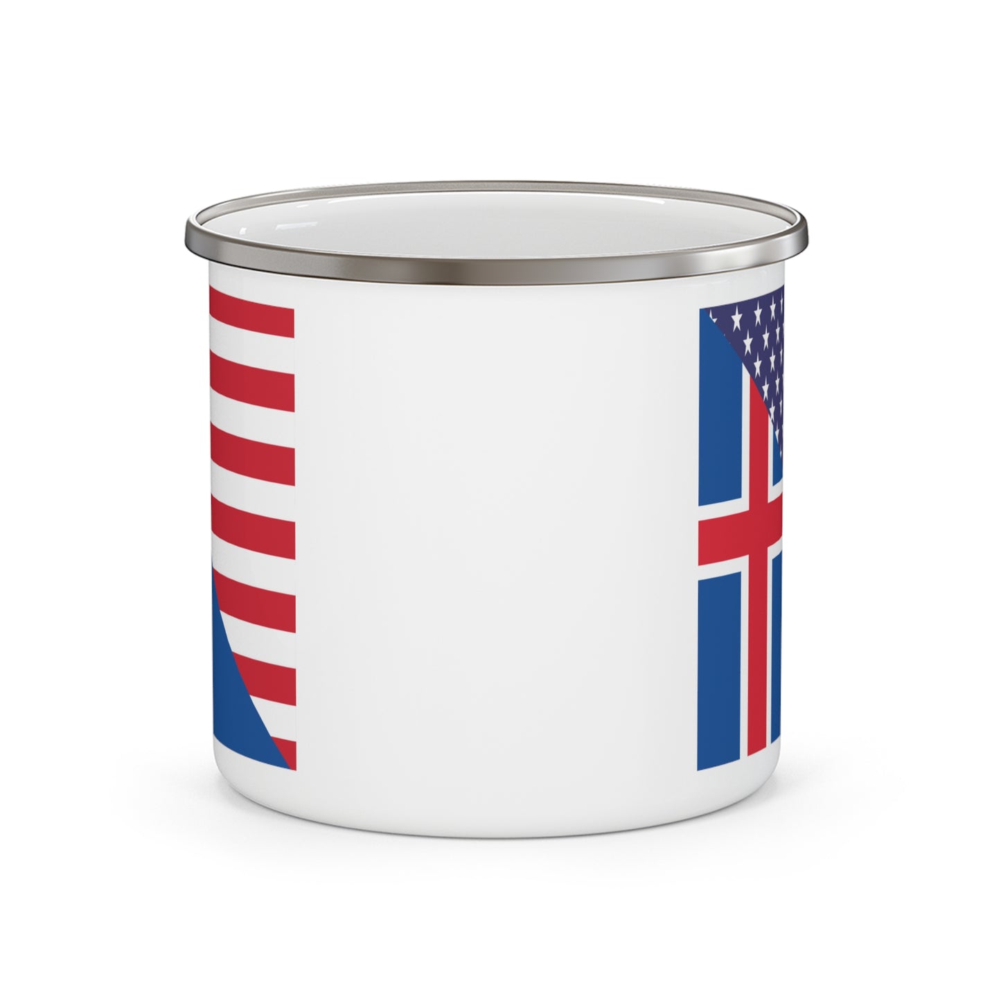 Iceland American Flag Icelander USA 12oz Enamel Mug