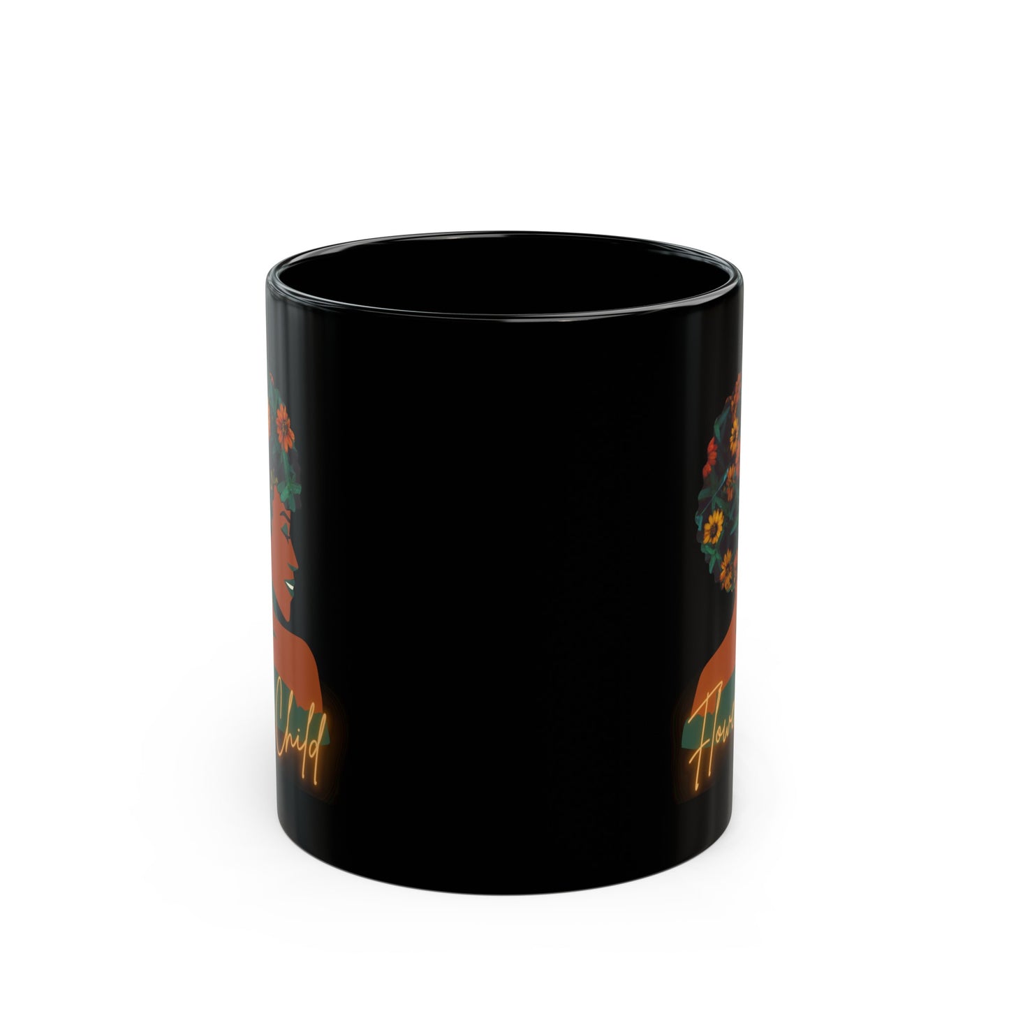 Flower Child Black Black Mug (11oz, 15oz)