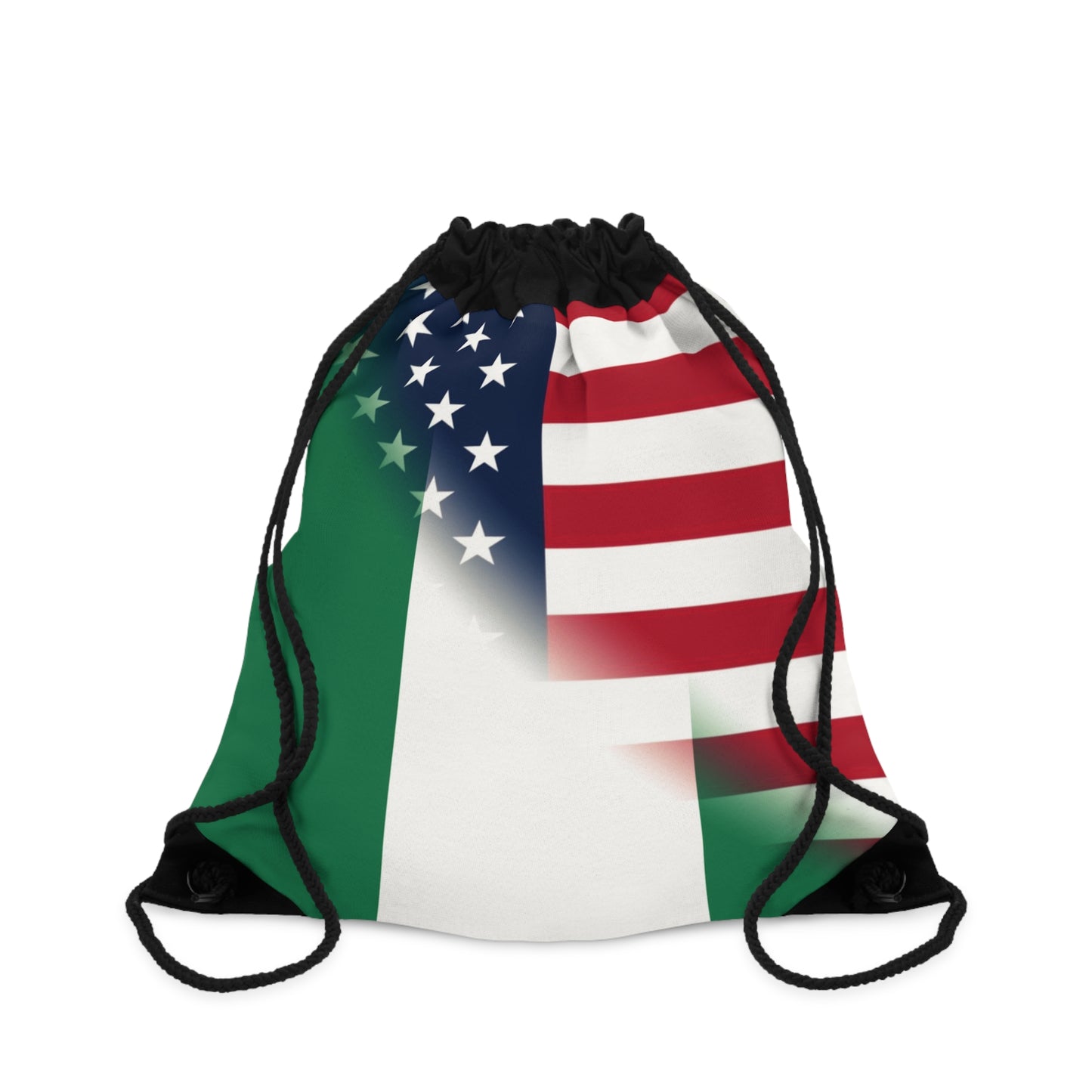 Nigerian American Flag Nigeria USA Drawstring Bag