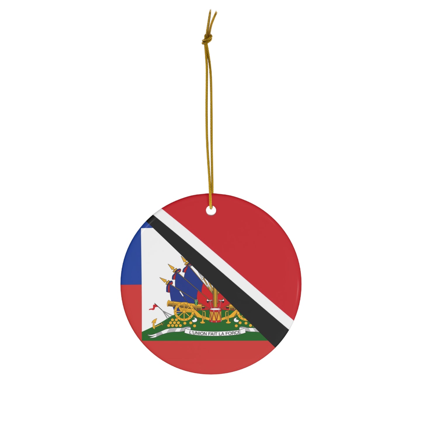 Haitian Trinidad and Tobago Flag Haitian Trini Ceramic Ornament | Christmas Tree Ornaments