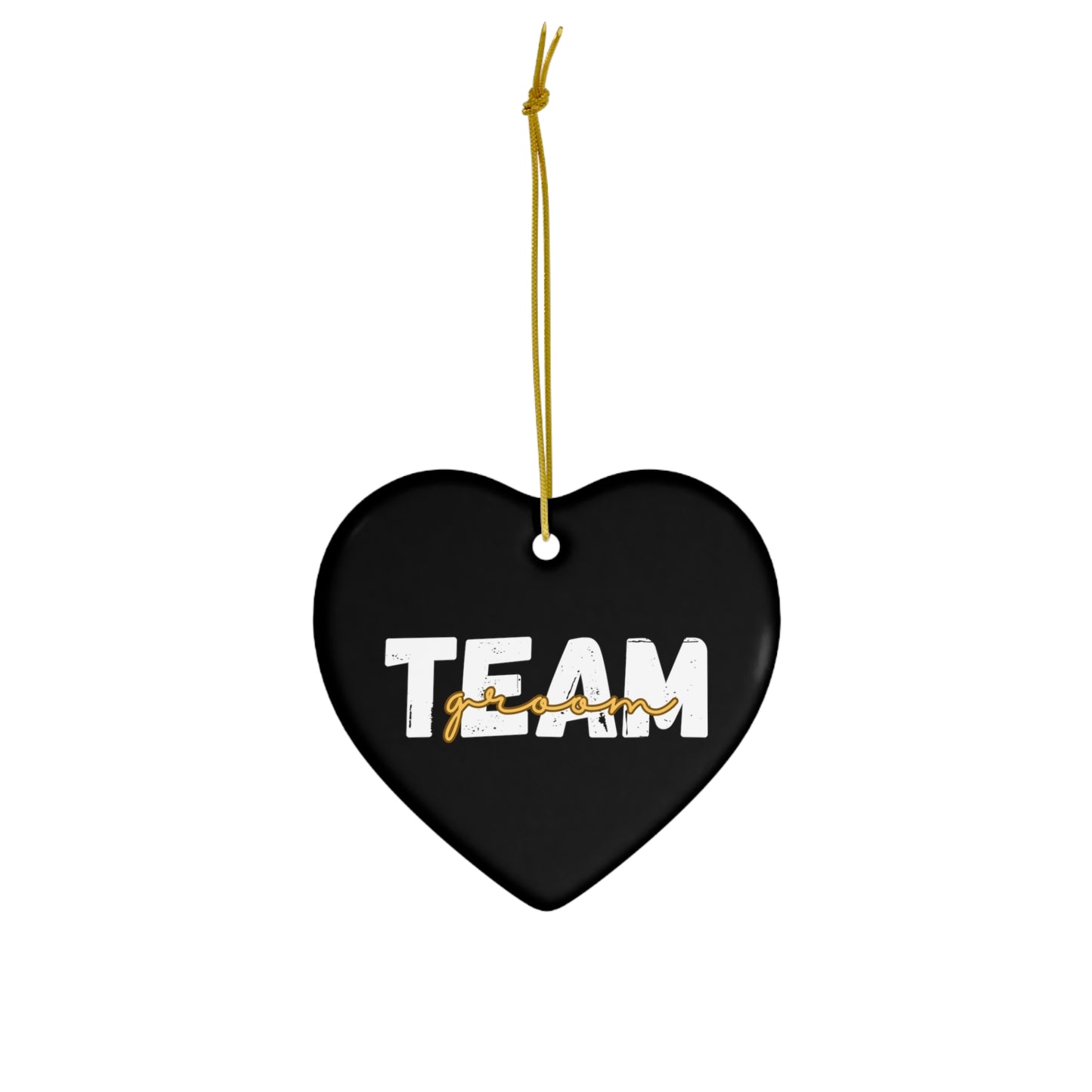 Team Groom Squad Bridal Shower Bachelor Wedding Gift Ceramic Ornament | Christmas Tree Ornaments