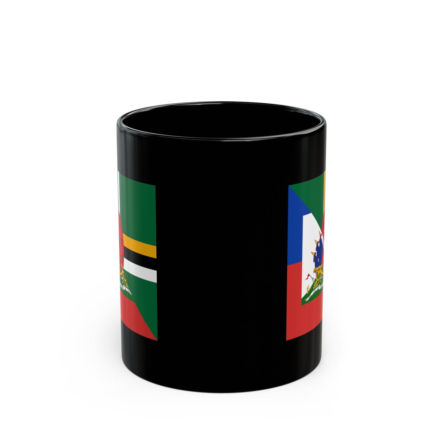 Dominica Haiti Flag Dominican Haitian Black Mug (11oz, 15oz)