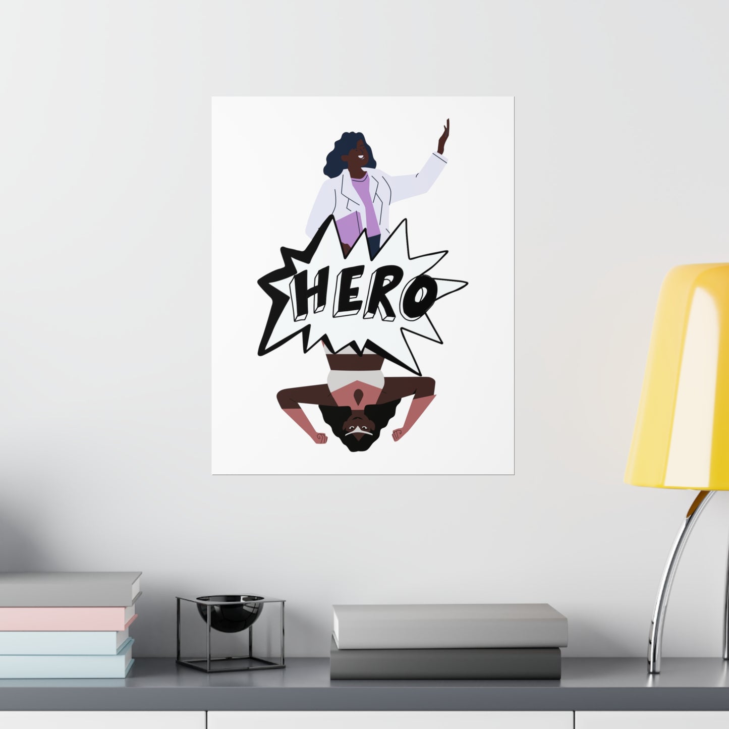 Super Hero Doctor Medical Staff Premium Matte Poster