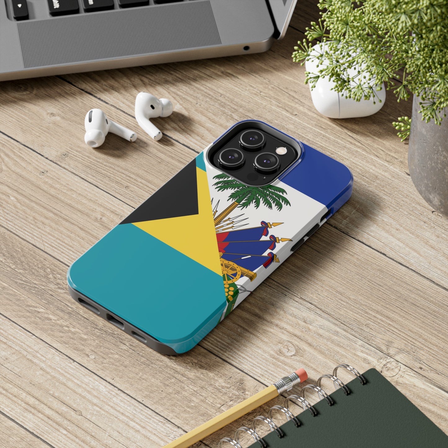 Bahamas Haiti Flag Bahamian Haitian Tough Phone Cases