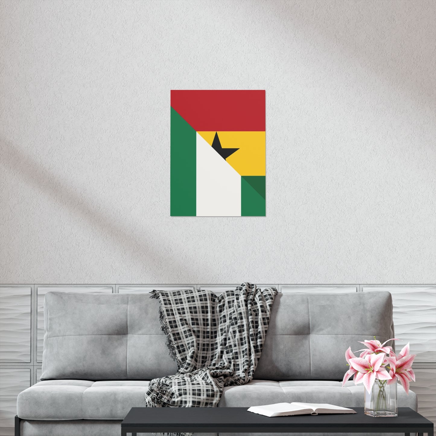 Nigerian Ghanaian Flag Nigeria Ghana Naija Premium Matte Poster