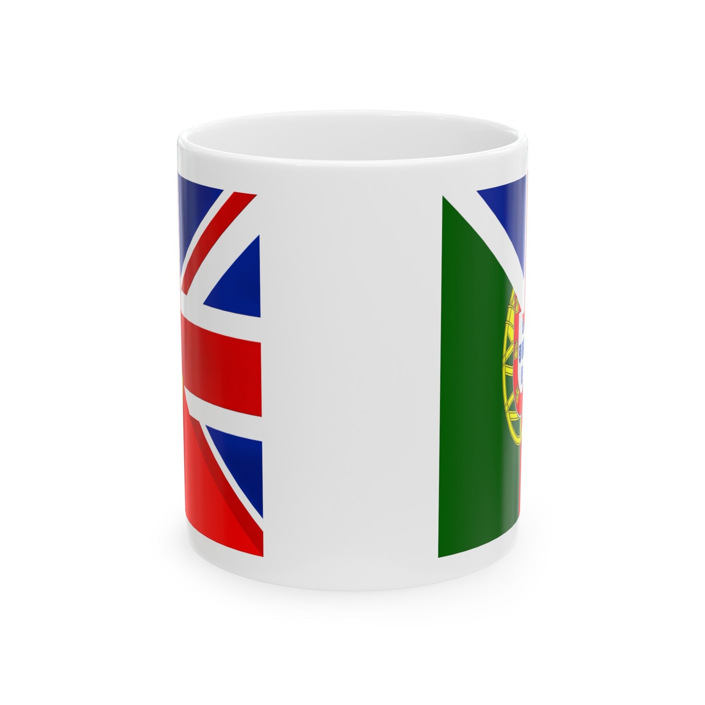 Portugues English Flag Portugal Union Jack Great Britain Ceramic Mug 11oz, 15oz Cup