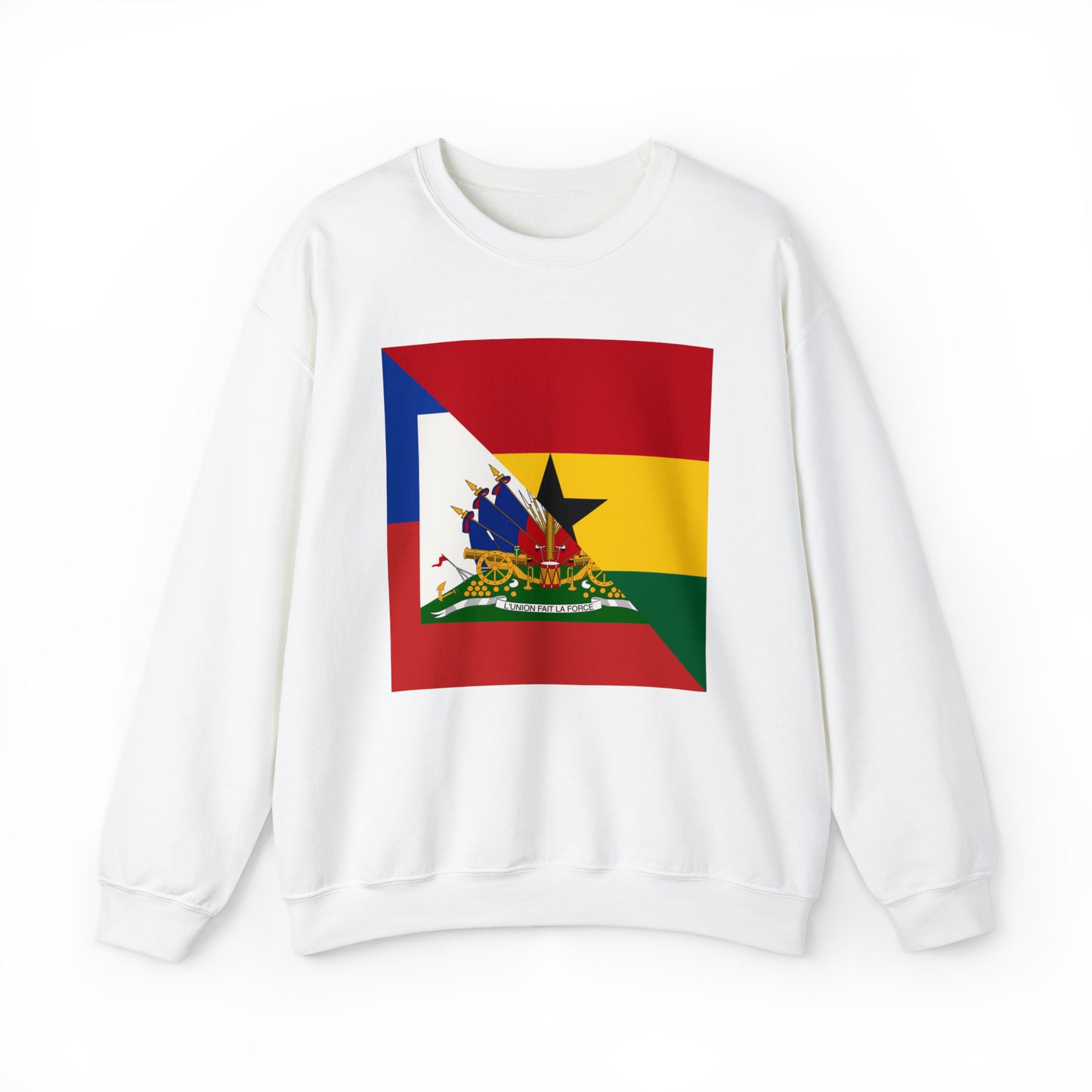 Haitian Ghanaian Flag | Half Haiti Ghana Unisex Sweatshirt