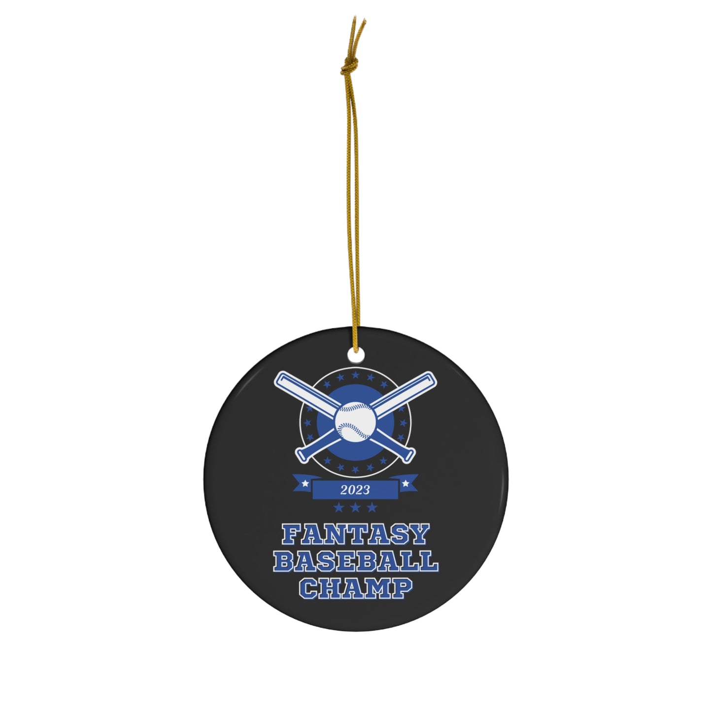 Fantasy Baseball 2023 Champion Fantasy League Champ Ceramic Ornament | Christmas Tree Ornaments