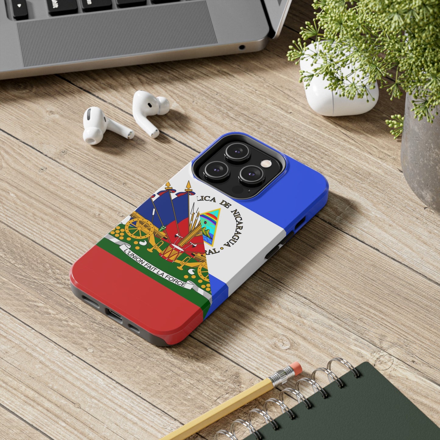 Haiti Nicaragua Flag Haitian Nicaraguan Tough Phone Cases