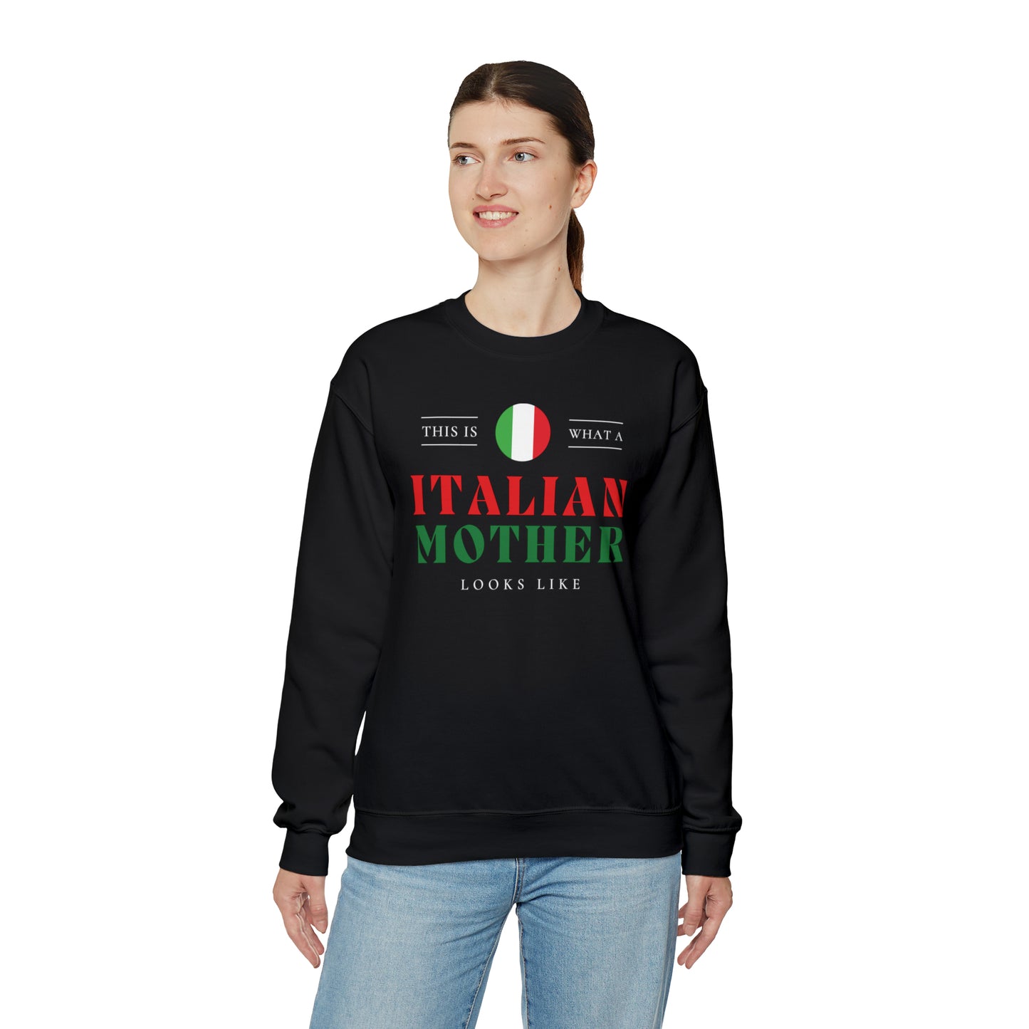 Italian Mother Looks Like Italy Flag Mothers Day Unisex Sweatshirt