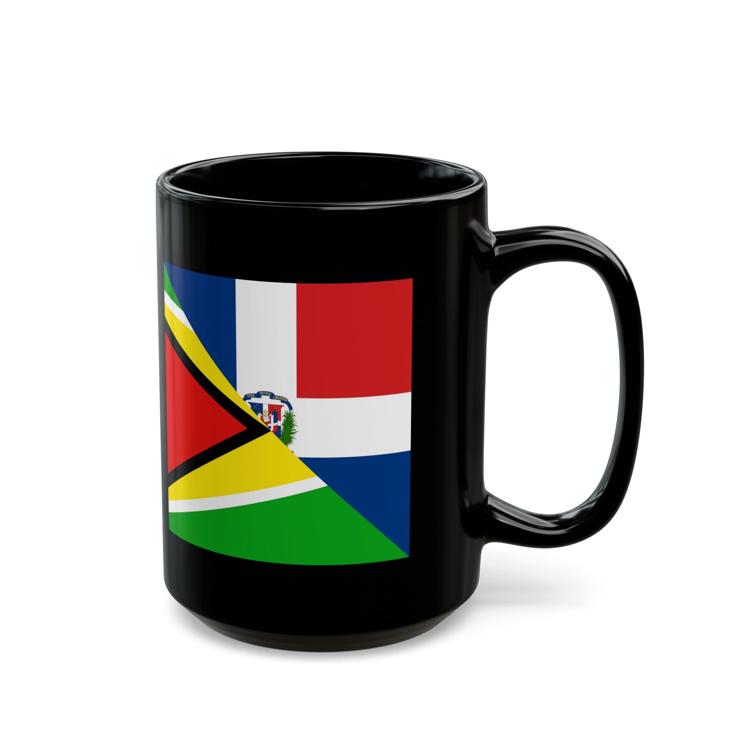 Guyanese Dominican Flag Guyana DR Black Mug (11oz, 15oz)