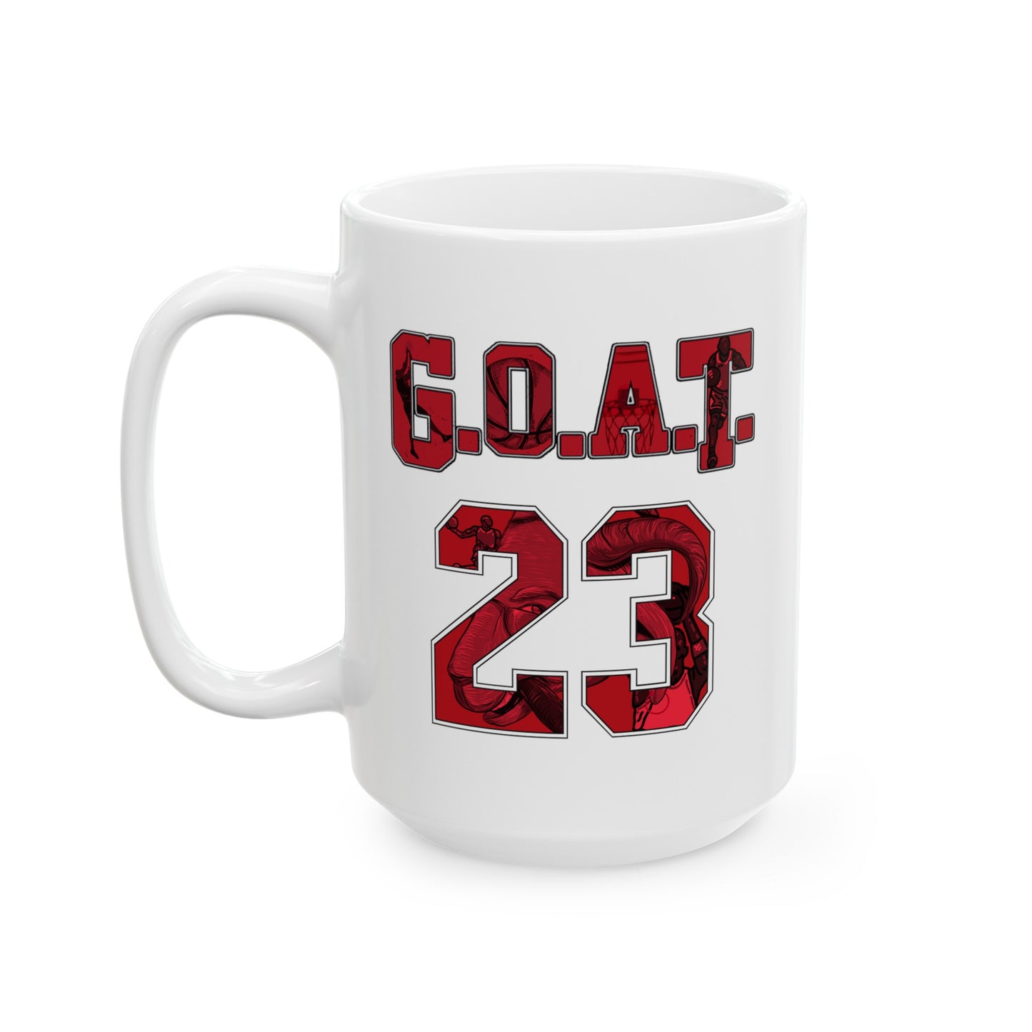 GOAT 23 | Chicago Basketball G.O.A.T. Ceramic Mug 11oz, 15oz Cup