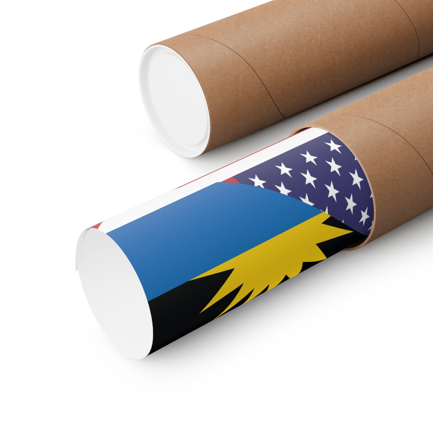 Antigua and Barbuda American Flag Antiguan USA Premium Matte Poster