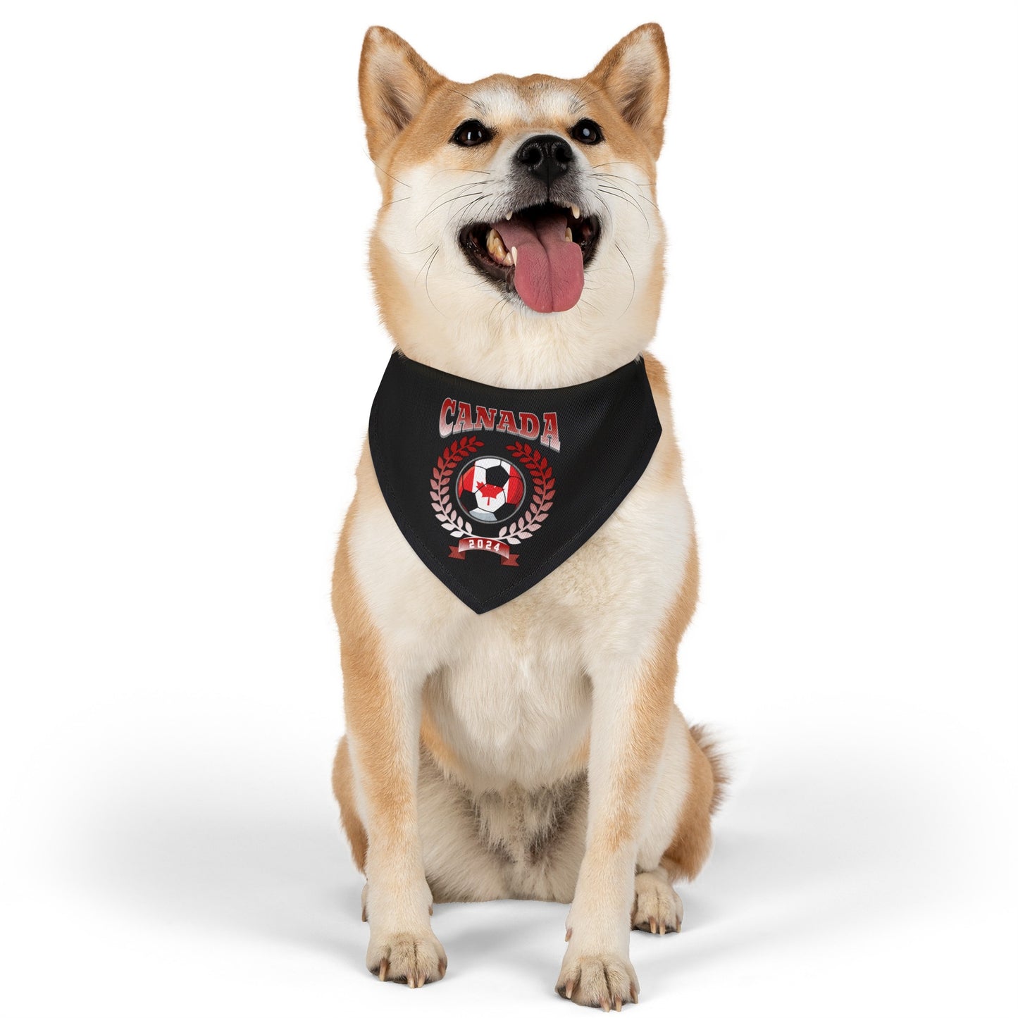 Canada 2024 Soccer Football Championship Games Canadian Team Pet Bandana Collar