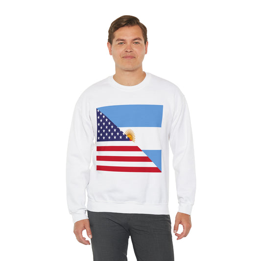 Argentina American Flag Argentinian USA Half Unisex Sweatshirt