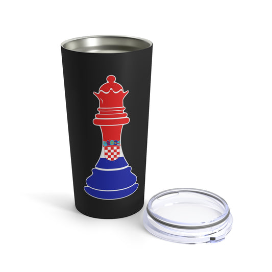 Croatian Queen Flag Chess Piece Croatia Tumbler 20oz Beverage Container